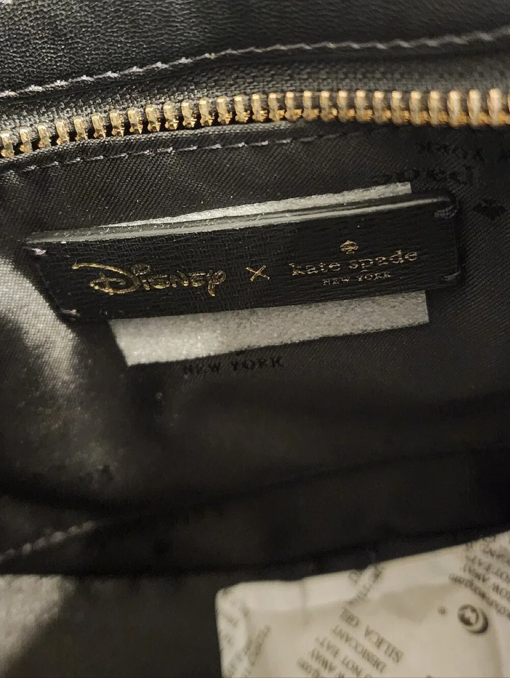 NEW! Kate Spade Disney Mickey Mouse Black Crossbody Bag with Red Bow Accent